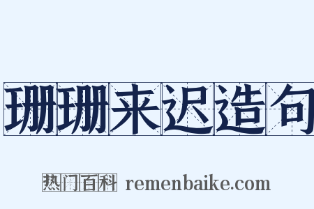 珊珊来迟造句是什么意思的图片